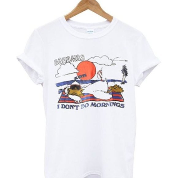 Bahamas Vintage Graphic Print Beach Tee T-Shirt - Picture 2 of 4